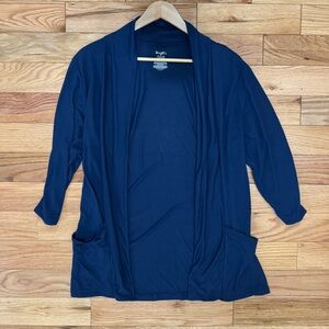 Navy blue Wrights size large cardigan top